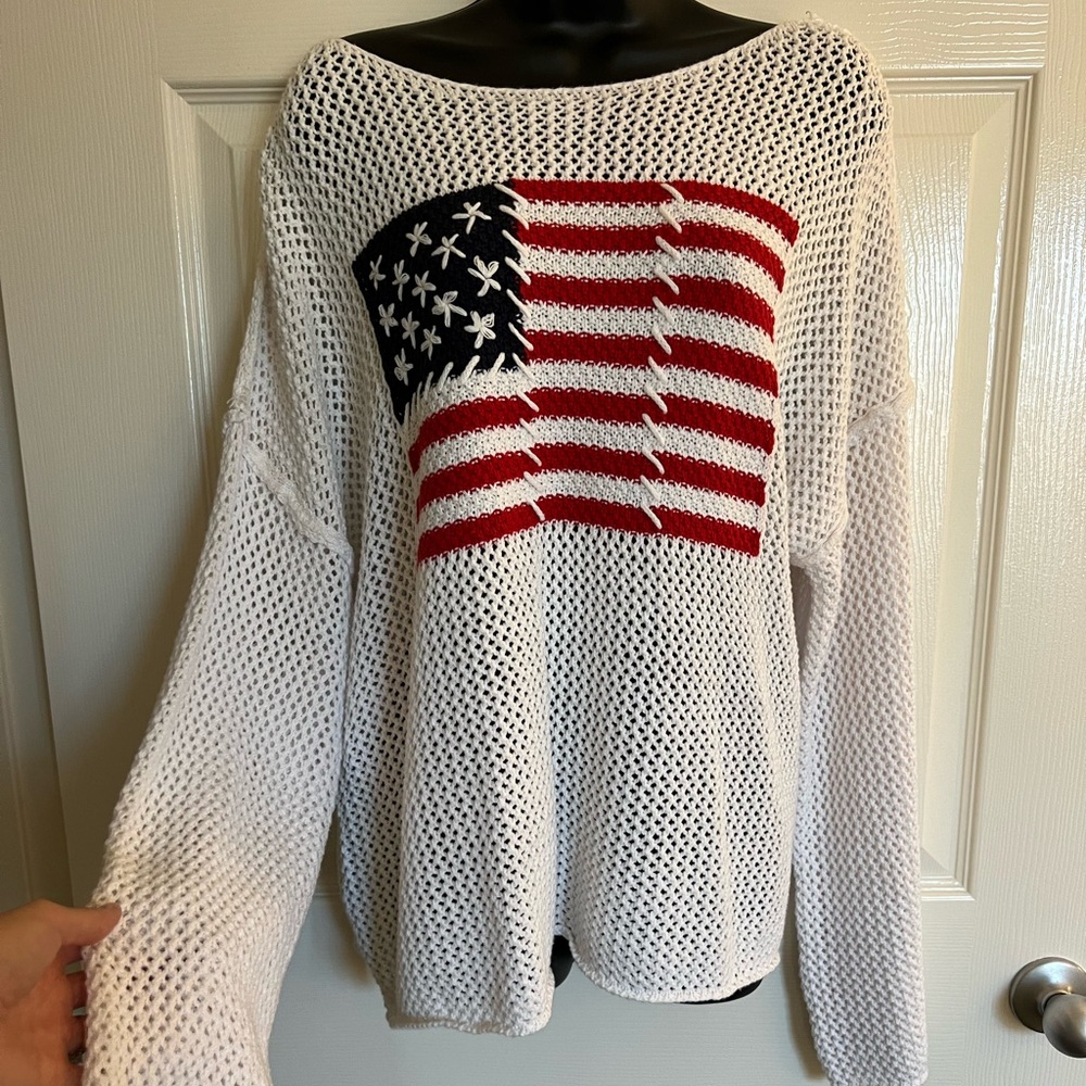 Knitted American Flag Sweater